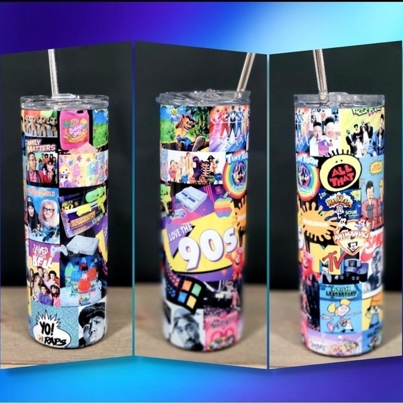 I LOVE THE 90's HOGG STAINLESS STEEL SKINNY TUMBLER - Picture 2 of 5